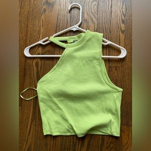 Lime Green Zara Abstract Tank Top